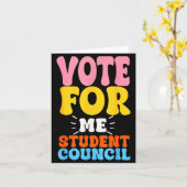 Vote For Me Student Council Youth Cool School Elec Karte (Gelbe Blume)
