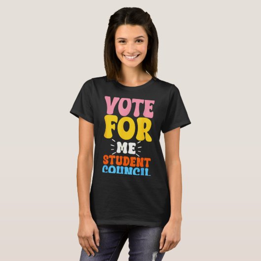 Vote For Me Student Council Youth Cool School Elec T-Shirt (Vorne ganz)