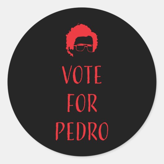 Vote for Pedro - Napoleon Dynamite Runder Aufkleber (Vorderseite)