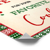 Vote for Your Favorite Cookies Christmas Sign Poster (Ecke)