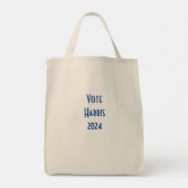 Vote Harris 2024 Blue Flamingo with Pearls Tasche (Rückseite)