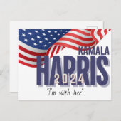 Vote Harris Election 2024 Anpassbar Postkarte (Vorne/Hinten)
