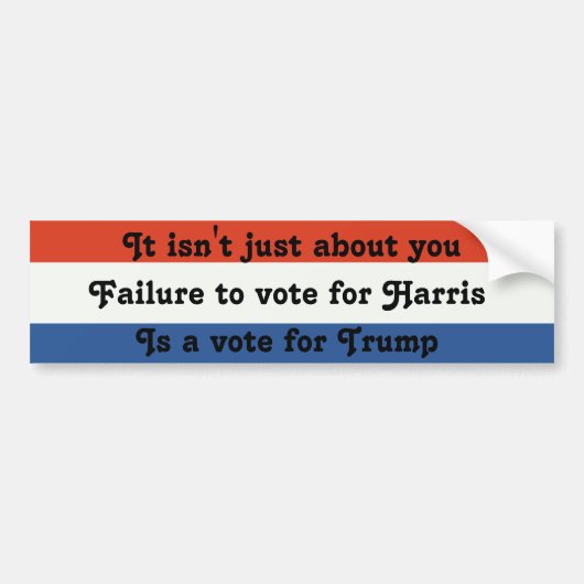 Vote Harris not Trump2 Autoaufkleber (Vorne)
