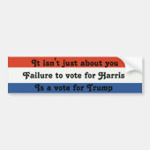 Vote Harris not Trump2 Autoaufkleber (Vorne)