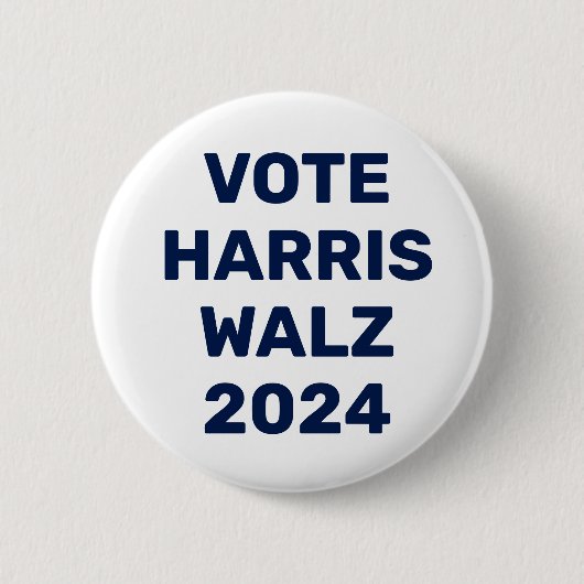 Vote Harris Walz 2024 Button (Vorderseite)