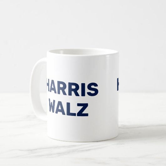 Vote Harris Walz 2024 Kaffeetasse (Vorderseite Links)