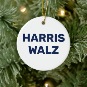 Vote Harris Walz 2024 Keramik Ornament