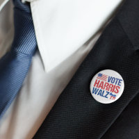 Vote Harris Walz Amerikanischer Flaggendemokrat Do