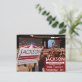 Vote Jackson für den Gouverneur der Postkarte (Stehend Vorderseite)