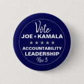 Vote Joe Biden Kamala Harris 2020 Vorlage Button (Vorderseite)