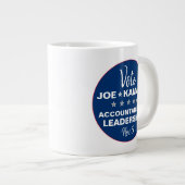 Vote Joe Biden Kamala Harris 2024 Vorlage Jumbo-Tasse (Vorderseite Rechts)
