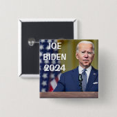 Vote Joe Biden | Präsidentschaftswahl 2024 Button (Vorne & Hinten)