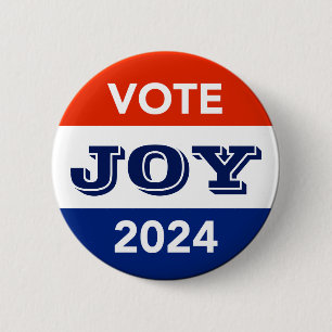 Vote Joy 2024 Harris Walz Button