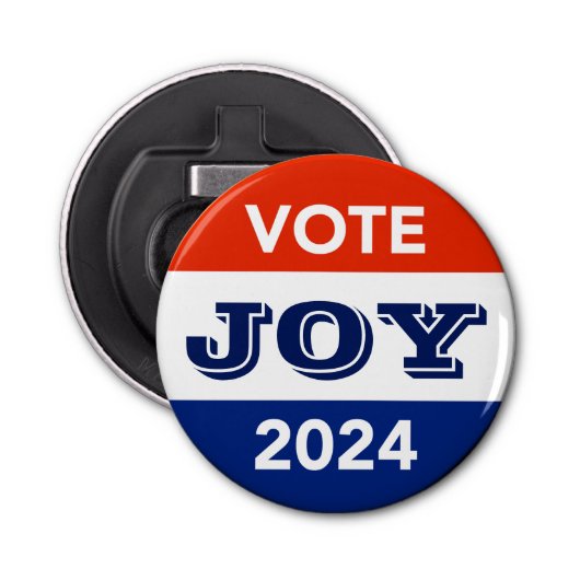 Vote Joy 2024 Harris Walz Flaschenöffner (Vorderseite)
