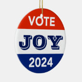 Vote Joy 2024 Harris Walz Keramik Ornament (Rechts)