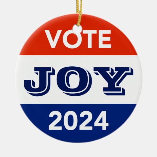 Vote Joy 2024 Harris Walz Keramik Ornament (Vorne)