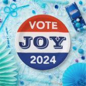 Vote Joy 2024 Harris Walz Pappteller (Party)