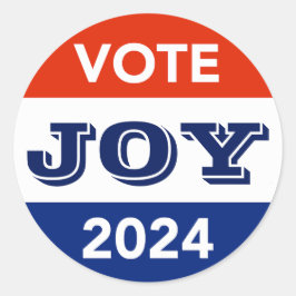 Vote Joy 2024 Harris Walz Runder Aufkleber