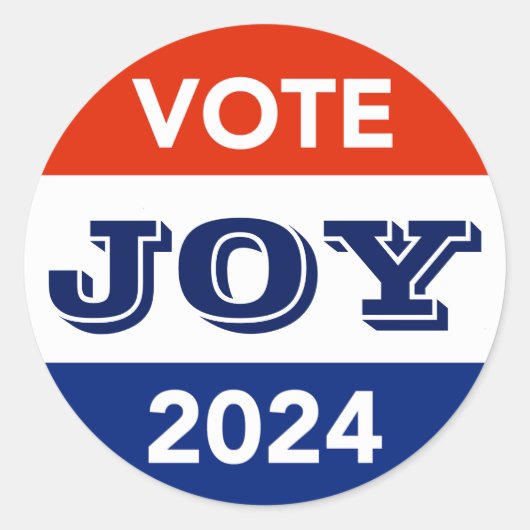 Vote Joy 2024 Harris Walz Runder Aufkleber (Vorderseite)