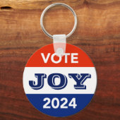 Vote Joy 2024 Harris Walz Schlüsselanhänger (Rückseite)