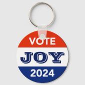 Vote Joy 2024 Harris Walz Schlüsselanhänger (Rückseite)