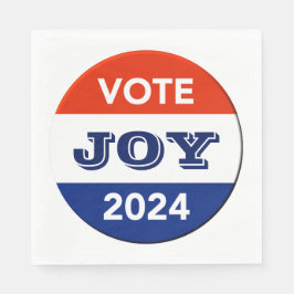 Vote Joy 2024 Harris Walz Serviette