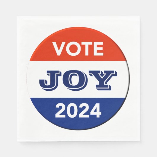 Vote Joy 2024 Harris Walz Serviette (Vorderseite)