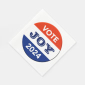 Vote Joy 2024 Harris Walz Serviette (Ecke)