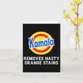 Vote Kamala entfernt Ekliges Orangenstadien-Abschr Karte (Gelbe Blume)