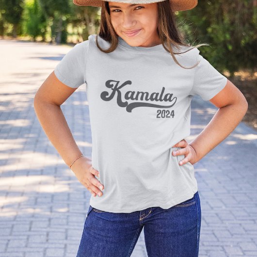 Vote Kamala Harris 2024 Gray Varsity Kids T - Shir T-Shirt