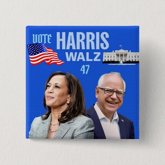 Vote-Kamala-Harris und Tim-Walz-2024_ Button (Vorderseite)