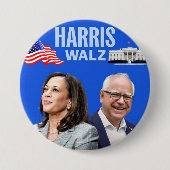 Vote-Kamala-Harris und Tim-Walz-2024_ Button (Vorderseite)