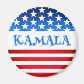 Vote Kamala Harris USA Flag Typografie Custom Text Magnet (Vorne)
