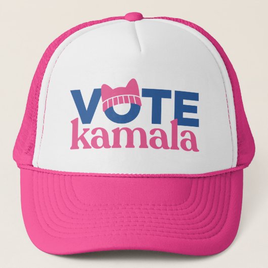 Vote Kamala Pink Truckerkappe (Vorderseite)