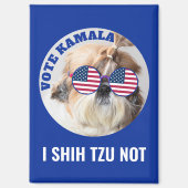 Vote Kamala USA flagge Shih Tzu Nicht niedlicher H Magnet (Vorderseite)