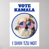 Vote Kamala USA flagge Shih Tzu Nicht niedlicher H Poster (Vorne)
