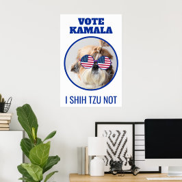 Vote Kamala USA flagge Shih Tzu Nicht niedlicher H Poster