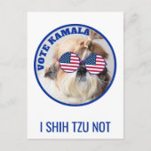 Vote Kamala USA flagge Shih Tzu Nicht niedlicher H Postkarte (Vorderseite)