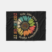 Vote Like Your Granddaughter's Rights Depend On It Fleecedecke (Vorderseite (Horizontal))