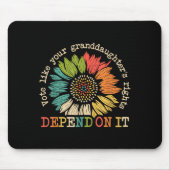 Vote Like Your Granddaughter's Rights Depend On It Mousepad (Vorne)