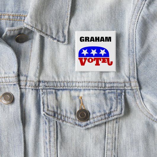 Vote Lindsey Graham Republikaner Elephant Button (Beispiel)