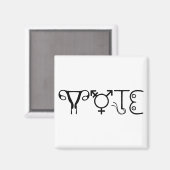 VOTE-Magnet Magnet (Vorderseite/Rückseite)