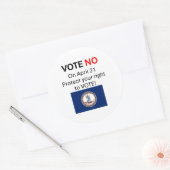 Vote NO on VA Redistricting  Runder Aufkleber (Umschlag)