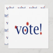 Vote Note Card Mitteilungskarte (Vorne/Hinten)