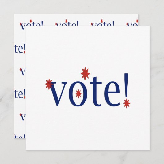 Vote Note Card Mitteilungskarte (Vorne/Hinten)