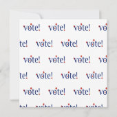Vote Note Card Mitteilungskarte (Rückseite)