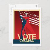 Vote Obama Postkarte (Vorne/Hinten)