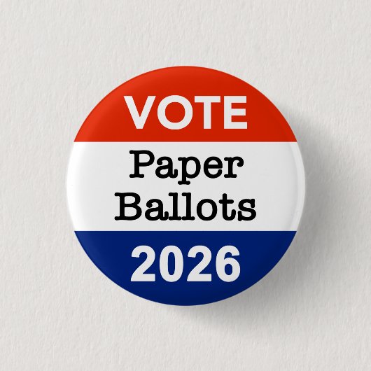 Vote Paper Ballots 2026 Midterm Election Paper Cup Button (Vorderseite)