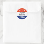Vote Paper Ballots 2026 Midterm Election Paper Cup Runder Aufkleber (Tasche)