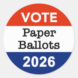 Vote Paper Ballots 2026 Midterm Election Paper Cup Runder Aufkleber